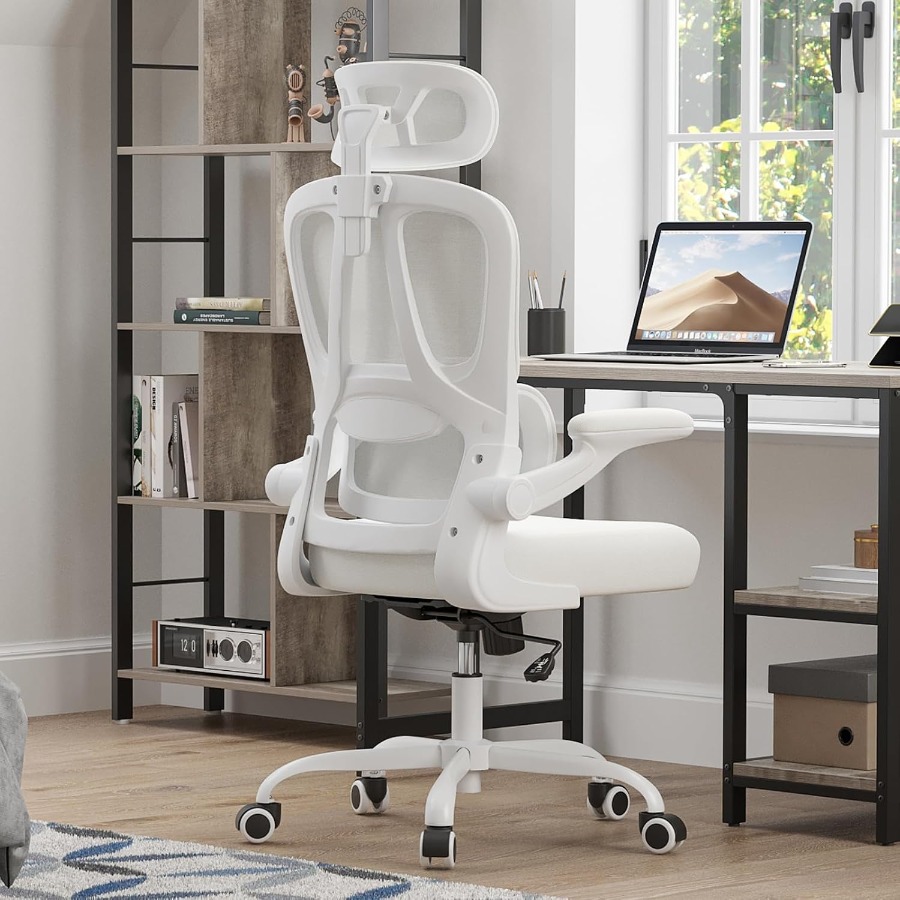 인체공학적 디자인의 사무용 의자로, 헤드레스트가 있어  - Ergonomic Office Chair 리뷰 및 가격
