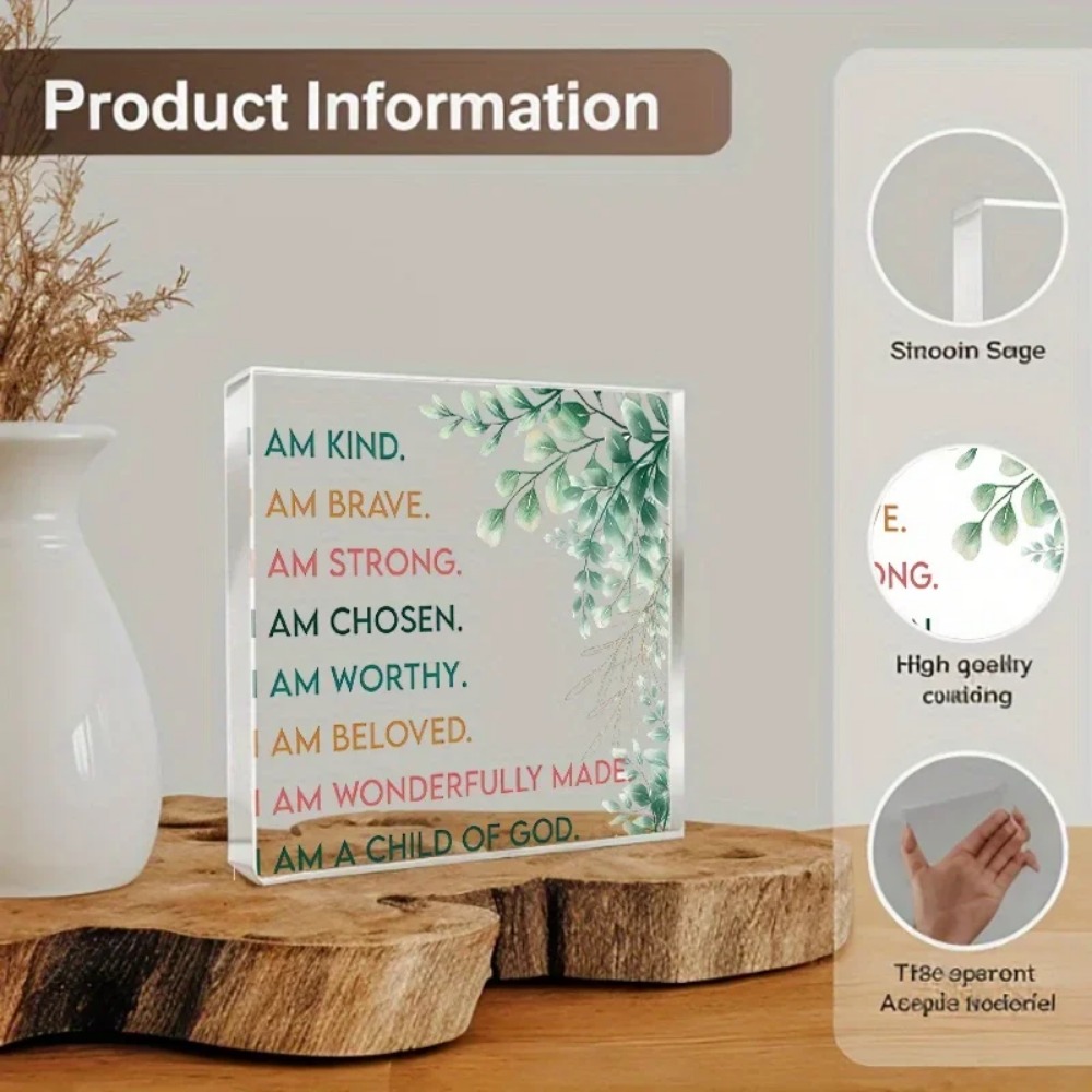CIFBUY 아크릴 영감을 주는 표지판 나는 용감하다  - Home Office Room Inspiration 리뷰 및 가격