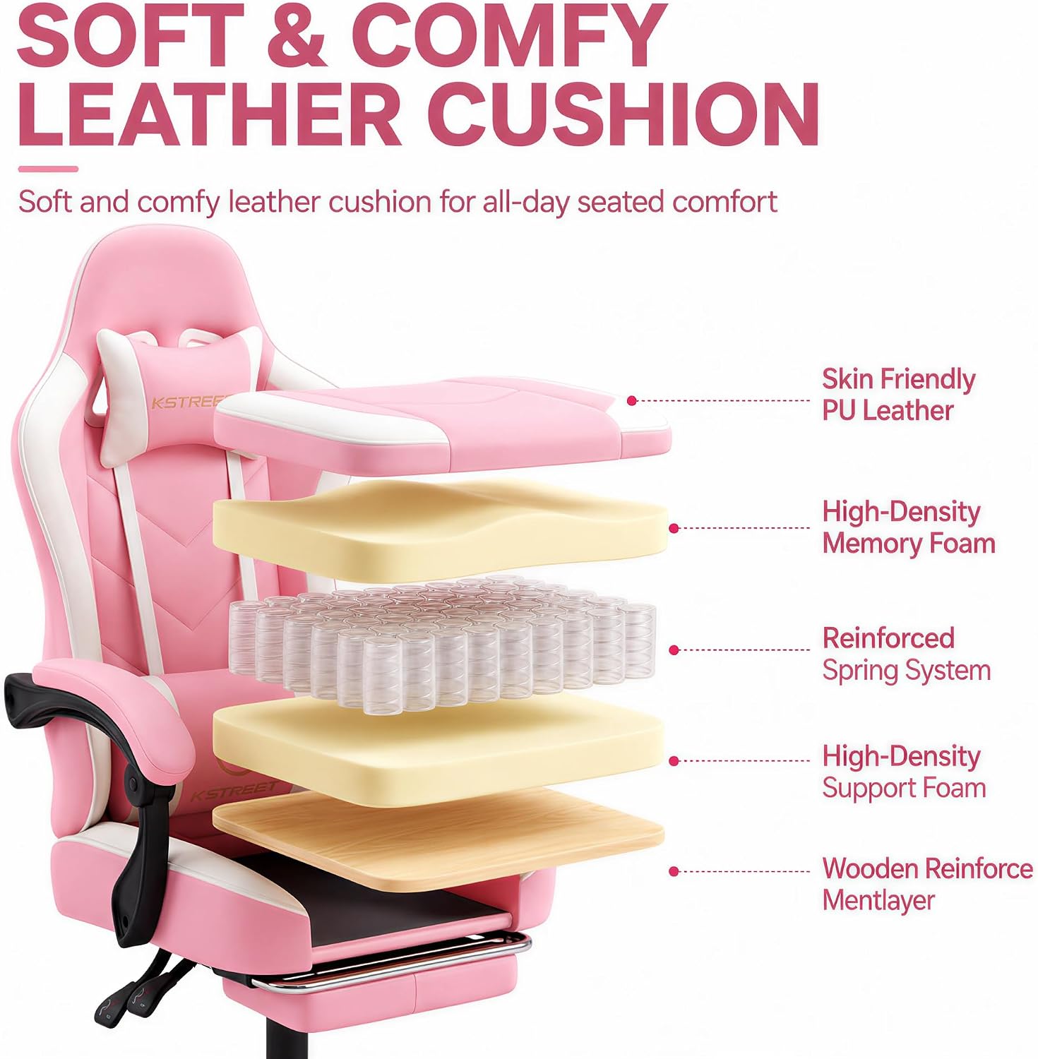 인체공학적 하이백 게이밍 의자 (발받침대, 요추 지지대 - Ergonomic Office Chair 리뷰 및 가격