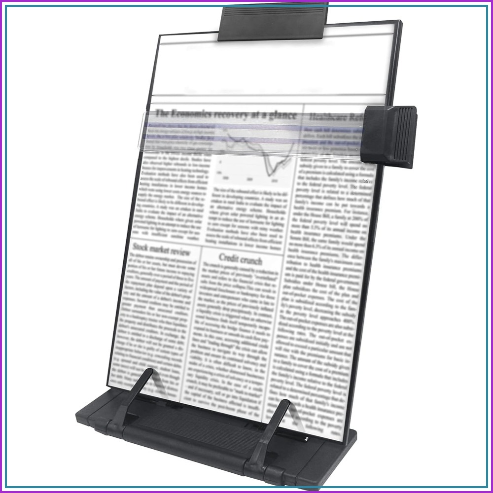 조절 가능한 7단계 데스크탑 문서 홀더 - 검정색, 견 - Document Holder Stand 리뷰 및 가격